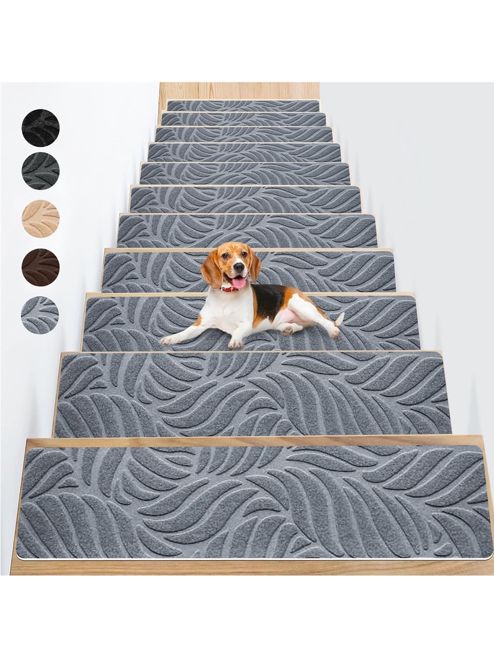 Non Slip Stair Carpet Treads for Wood Steps8 X 30" (15 Pack)